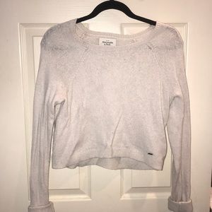 Cream Cropped Sweater Abercrombie